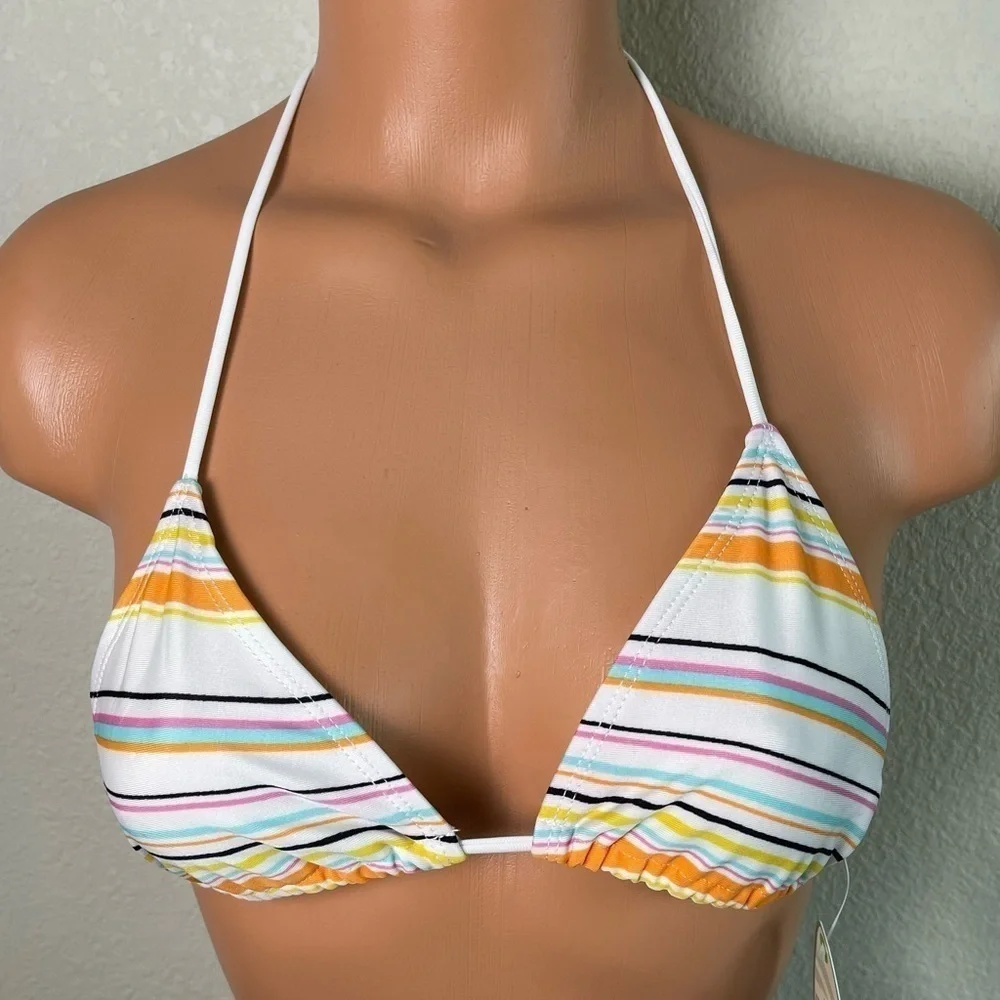 Striped 3 Piece Bikini Set NWT